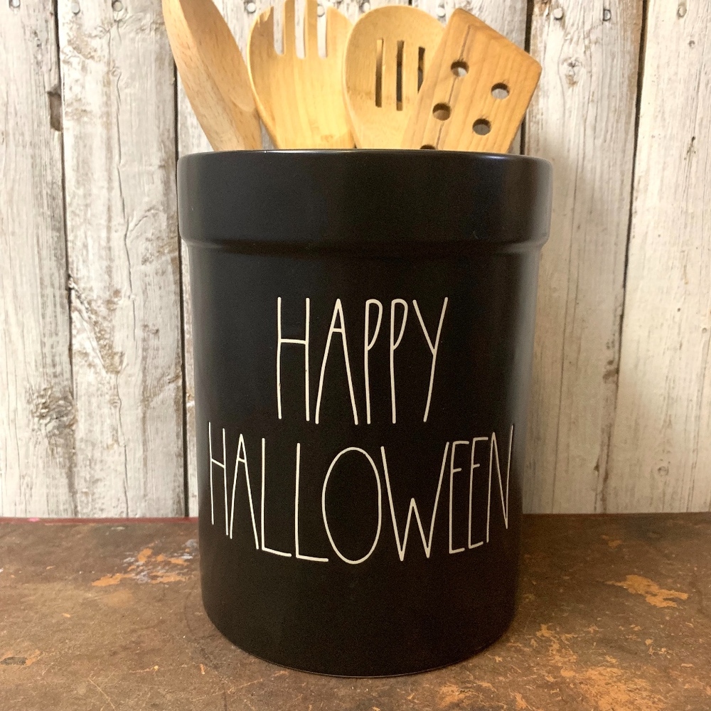 Rae Dunn Happy Halloween 2019 Utensil Holder Crock